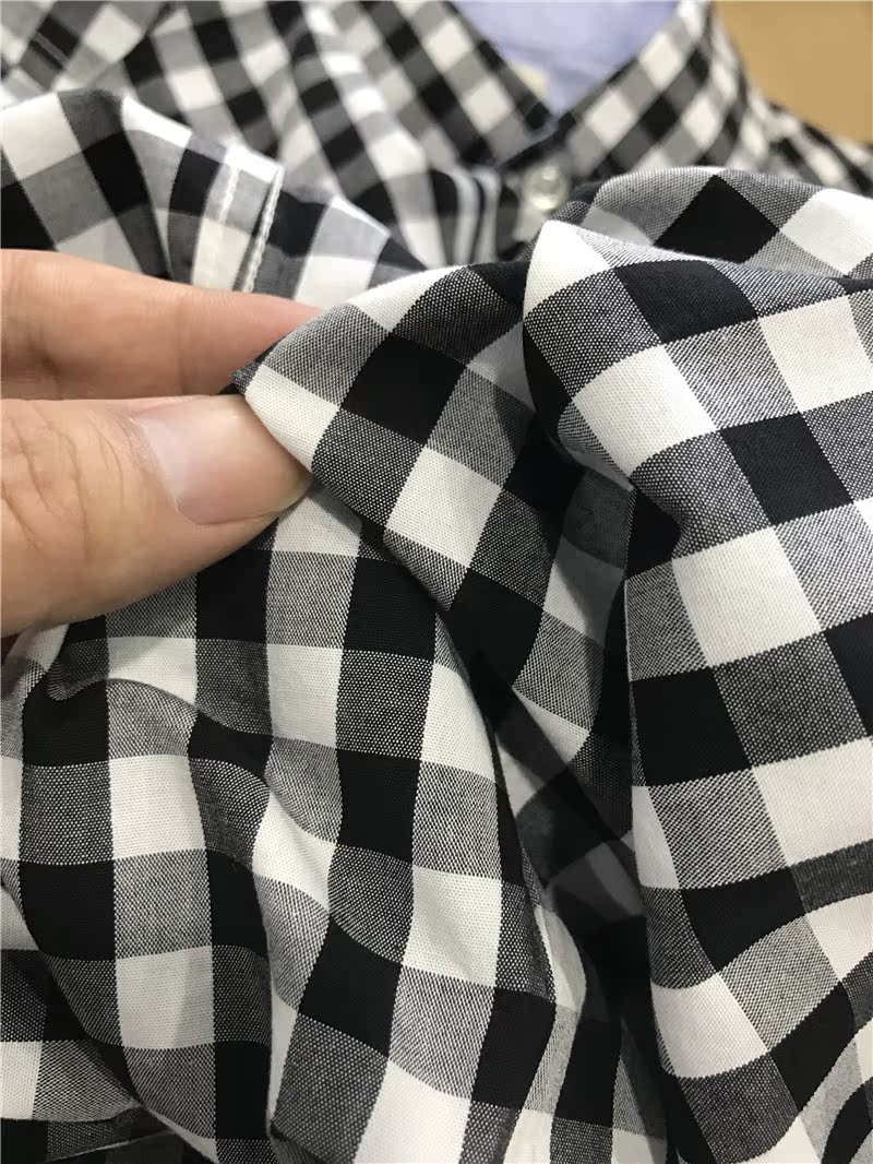 Công ty XX hàng! Đừng bỏ lỡ nó! Mùa thu mới nam kinh doanh giản dị cotton áo sơ mi kẻ sọc dài tay áo sơ mi trắng tay ngắn
