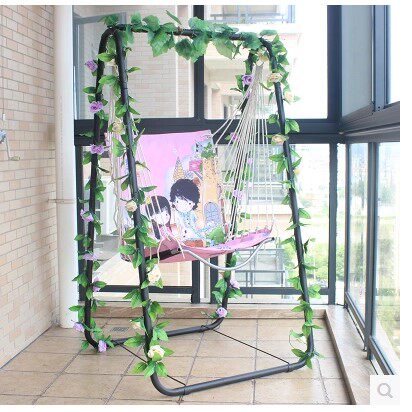 Swing hanging chair cradle chair home living room single child rocking chair hanging basket balcony outdoor adult hammock indoor