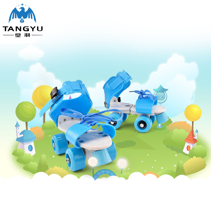 Children's double rows of ice flash wheel four rounds beginning children ski ski double rows double rows beginning school