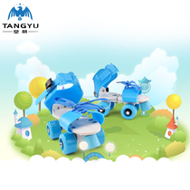 Childrens double row skating flash wheel Four-wheel beginner Childrens roller skates Roller skates double light wheel double row beginner