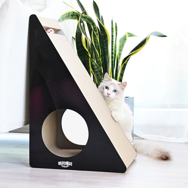 Pet cat scratching board, vertical cat toy, large claw grinder, corrugated paper, wear-resistant, anti-scratch, no crumbs, extra large cat nest