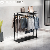 Clothing store display rack Nakajima double-row hanger floor-standing women's clothing store iron double-bar side-hanging display rack