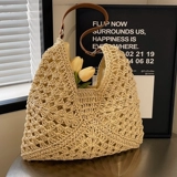 Атмосферная сумка через плечо, соломенная сумка на одно плечо, популярно в интернете