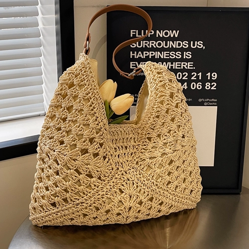 Атмосферная сумка через плечо, соломенная сумка на одно плечо, популярно в интернете