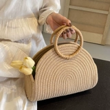 Модная универсальная плетеная портативная небольшая сумка, вместительная и большая сумка через плечо