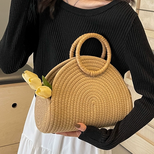 Модная универсальная плетеная портативная небольшая сумка, вместительная и большая сумка через плечо