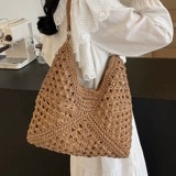 Атмосферная сумка через плечо, соломенная сумка на одно плечо, популярно в интернете