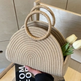 Модная универсальная плетеная портативная небольшая сумка, вместительная и большая сумка через плечо