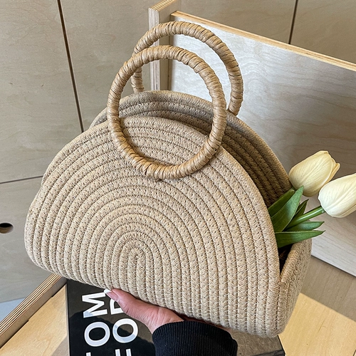 Модная универсальная плетеная портативная небольшая сумка, вместительная и большая сумка через плечо