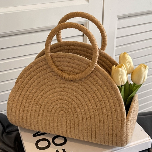 Модная универсальная плетеная портативная небольшая сумка, вместительная и большая сумка через плечо