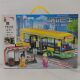Chinese Building Block City Series Bus School Bus Double-Decker Bus Car Model Assembly Toy for Girls and Boys