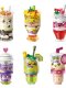 Educational Puzzle Pearl Milk Tea Simulation Ornament Poplar Nectar Cheese Strawberry Shape Small Particle Building Blocks