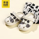 Dairy cow children's sandals summer children's baby hole shoes Baotou boys and girls soft bottom non-slip beach shoes outside wear