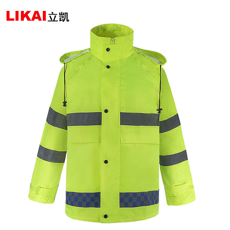 Print Two-type reflective raincoat jacket Site Patrol security fluorescent waterproof windproof ring Weerwork clothes