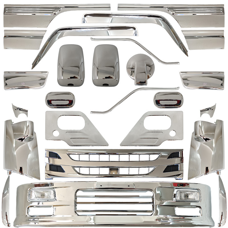 Isuzu Qingling 100P 600P Modified Electroplating Kit Chrome Exterior Parts Bumper Front Bumper Grille Corner Cover