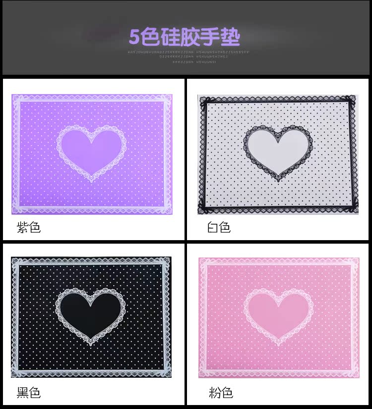 Nail hand pad set Nail shop Nhật Bản mat mat chống bẩn dụng cụ làm móng tay silicone gối tay 5 màu rửa - Công cụ Nail vẽ cọ bản 3d