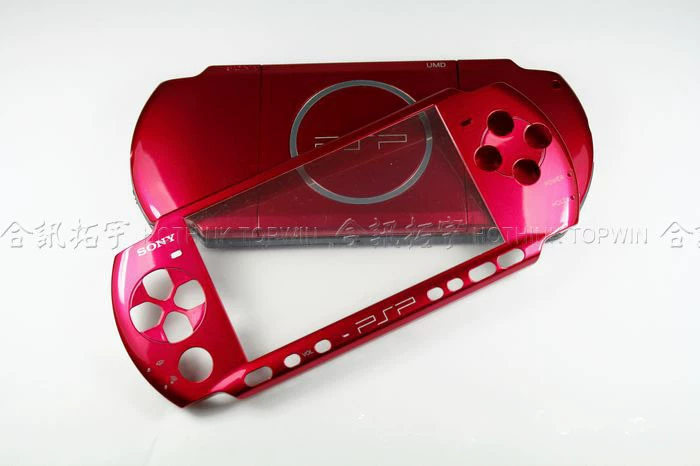 PSP3000 trường hợp máy tính lớn PSP 3000 trường hợp tân trang nút sticker vít bạc cạnh rắn loạt màu - PSP kết hợp