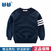 27kids childrens clothing autumn new childrens boy sweaters thin baby long sleeve round neck pullover autumn clothes