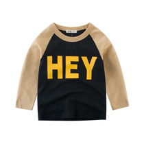 27kids childrens clothing 2021 autumn childrens T-shirt Korean baby long sleeve shirt boys base shirt cotton autumn
