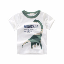 27kids boys cotton thin Korean childrens clothing 2021 summer short sleeve T-shirt fashion Tide brand childrens brand summer clothes