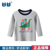 27kids boys autumn brand childrens clothing childrens long sleeve T-shirt baby base shirt kids clothes cotton autumn clothes