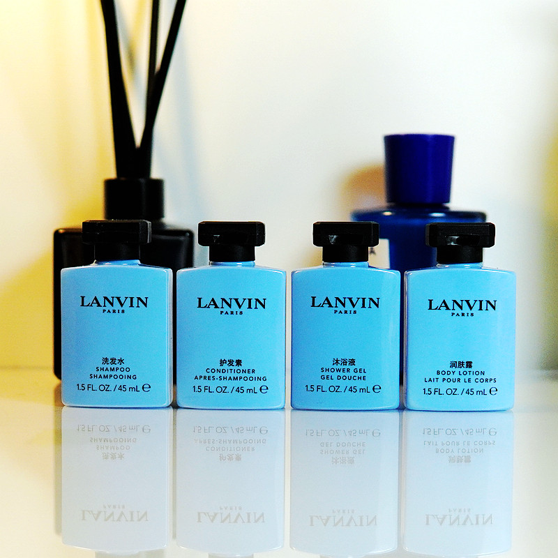 LANVIN PARIS Citrus Amber Fragrance Shampoo Hair & Body Wash Body Lotion Hotel Privileges 4-piece Set