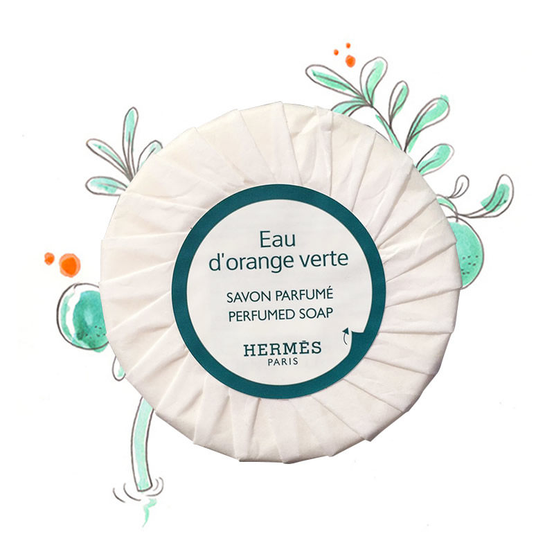Walking citrus HERMES Hermes Orange Green Spring Fragrance Cleansing Bath Soap 50g Travel