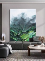 Hand-painted oil painting abstract three-dimensional mountain entrance decorative painting modern minimalist living room background wall large customized hanging painting