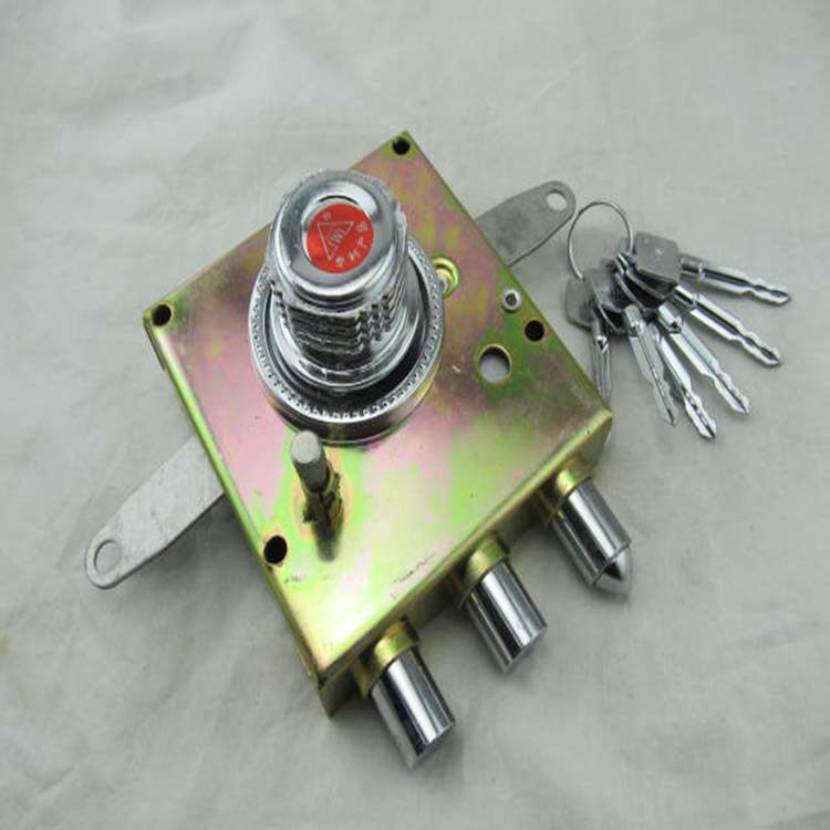 Old-fashioned anti-theft door automatic lock Jiawei Shiniu automatic touch lock body blade lock core upgrade cross key lock core