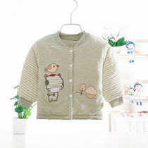 Baby small cotton padded jacket single blouse blouse baby pure cotton clothes newborn 3-6 month winter thickened jacket 0-1 years old