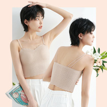 Beautiful back small camisole womens inner summer thin section bra with chest pad one-piece solid color bottoming outer wear tube top