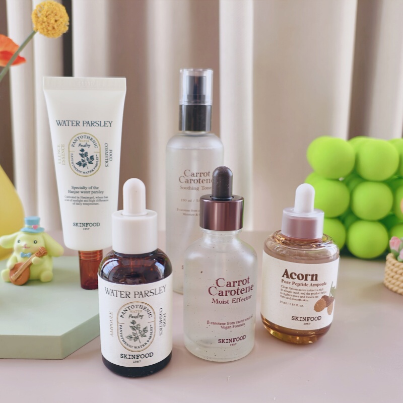 In Stock! Korean Skinfood Celery Hazelnut Carrot Ampoule Essence Cream Soothing and Calming