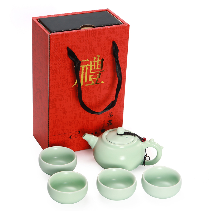Pengchen Gongfu tea set Ceramic set custom gift logo one pot two cups four cups simple new household