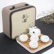 Ấm trà Kuike Cup Trung Quốc gốm Kung Fu Trà Một nồi Hai ly Nhà được đề nghị Bộ trà du lịch Logo tùy chỉnh - Trà sứ