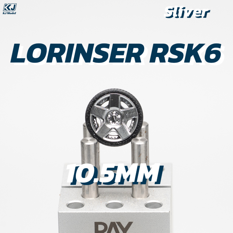 Kj Model Lorinser Rsk6 1/64 Small Scale Modified Car Wheel Hub with Tire 10.5mm Mercedes-Benz Kj Model Lorinser Rsk6 1/64 Small Scale Modified Car Wheel Hub with Tire 10.5mm Mercedes-Benz