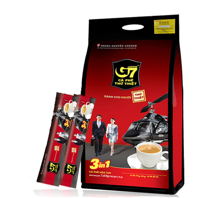 Original Imported Vietnamese G7 Coffee 1600g*2 Bags Zhongyuan Three-In-One Instant Coffee Powder 200 Sticks Extra Strong
