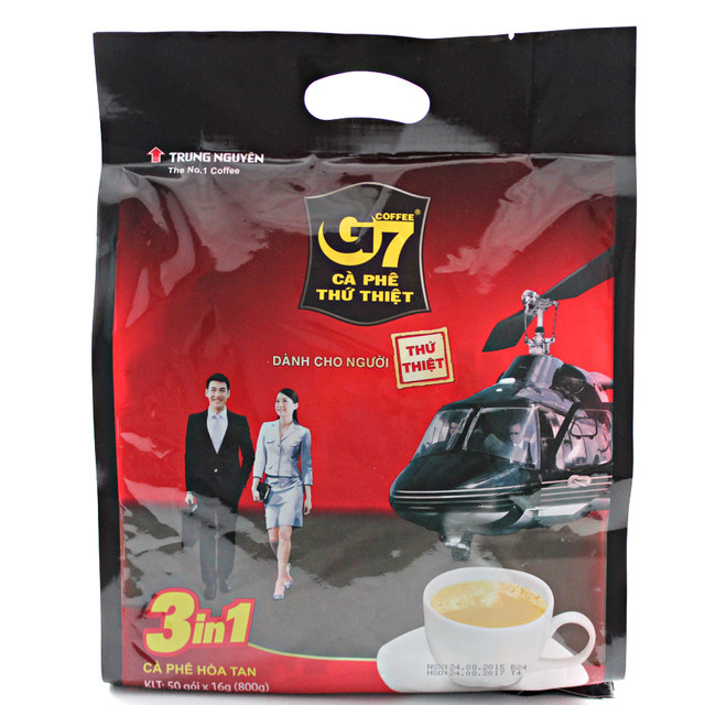 Whole Box of Authentic Imported Vietnamese G7 Coffee Trung Nguyen G7 3-in-1 Instant Powder 800g 10 Packs (50*16g)