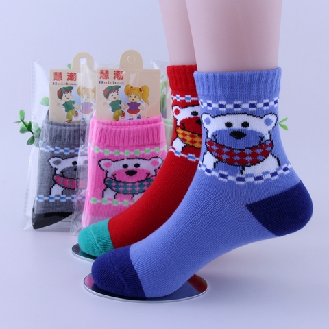 [Đặc biệt hàng ngày] 5 đôi dày nam thu đông nam nữ trẻ em vớ cotton hoạt hình ống 1-3-6-9 tuổi quần tất cho bé