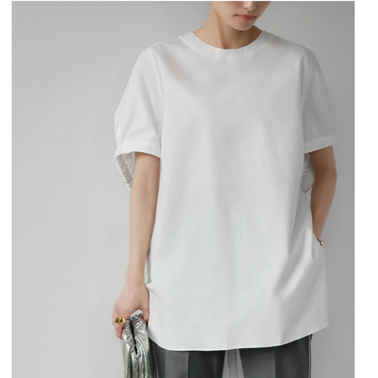 Cross-Border Trade Japanese-Style Loose Summer Clothing Round Neck Irregular Short Front Long Back Pure Cotton Short-Sleeved Cape-Style Shirt Top Cross-Border Trade Japanese-Style Loose Summer Clothing Round Neck Irregular Short Front Long Back Pure Cotton Short-Sleeved Cape-Style Shirt Top