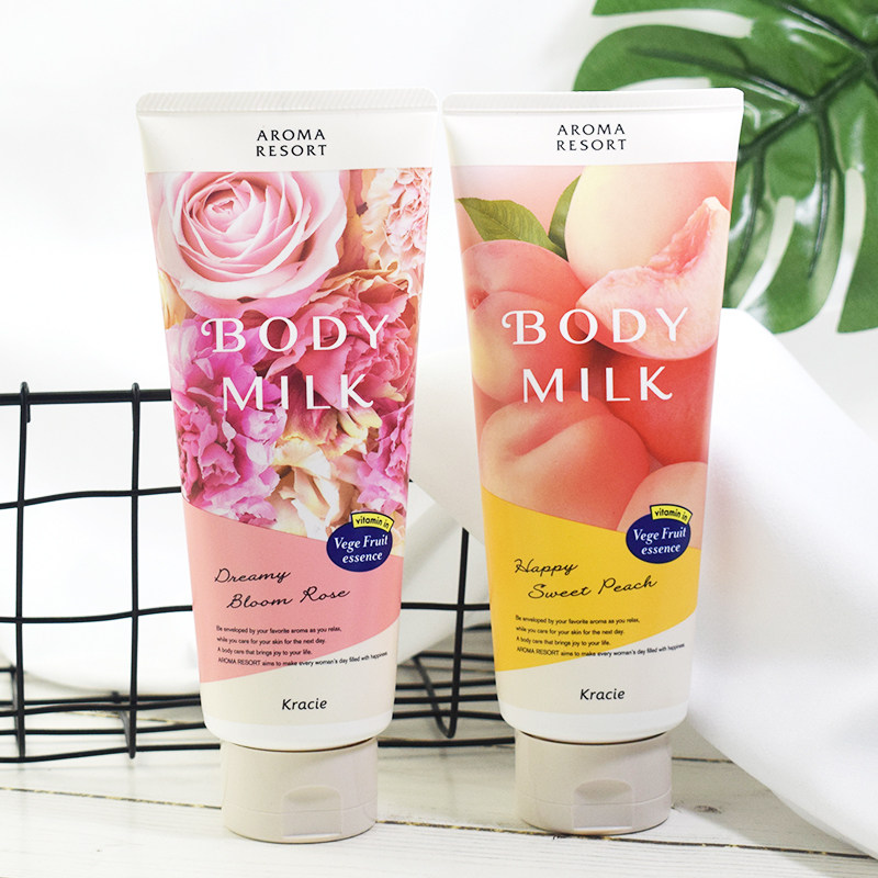 Japanese kracie Jiali Baoshui honey peach body milk whitening full body whitening moisturizing and moisturizing and moisturizing body lady