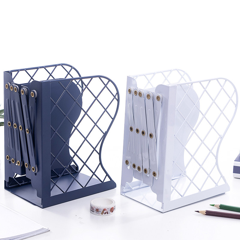 Non-black or white multi-layer book stand telescopic folding book shelf Desktop containing student file box folder containing layer shelf