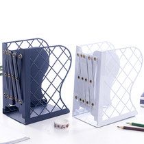 Non-black and white multi-layer book stand telescopic folding bookshelf Desktop storage student file box Folder storage rack
