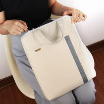 Portable canvas document bag a4 document bag Waterproof zipper bag Multi-layer mens and womens information bag Case storage bag customization