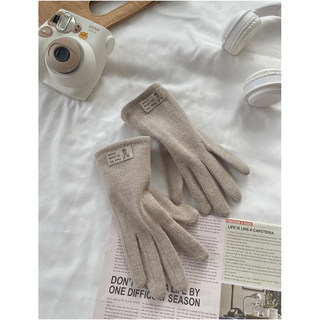 Calboukimct Gloves Women's Autumn and Winter Cashmere Fleece-Lined Winter Windproof and Warm Driving and Cycling Touch Screen