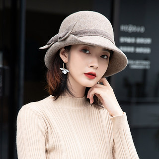 Calboukimct Wool Hat for Women, Winter Warm Hat, Fashionable and Versatile, Autumn and Winter Face-Slimming Fisherman Hat