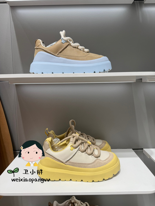 Ugg Direct Delivery from the Store 26 Autumn and Winter Unisex Trendy Lightweight Thick-Soled Lace-Up Sports Casual Shoes 1170910