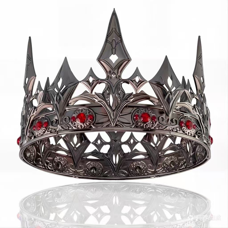 2026 New European and American Style Crown for Men, Adult Birthday Crown for Prince and Princess, Grand Vintage Athens Headpiece