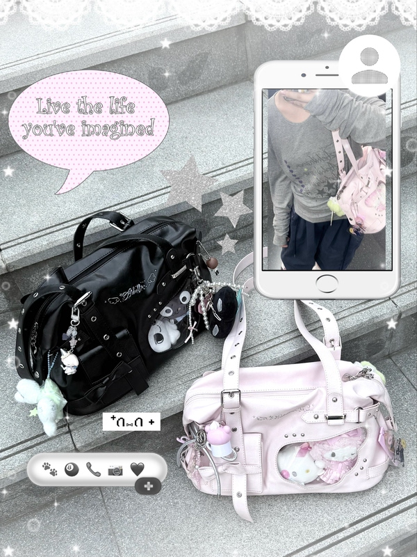 【Remaining Stock Will Be Shipped Within 5 Days】Soft Kewpie Ita Bag Korean-Style Bag, Can Be Worn as Single or Double Shoulder Bag, Fan Bag Melody 【Remaining Stock Will Be Shipped Within 5 Days】Soft Kewpie Ita Bag Korean-Style Bag, Can Be Worn as Single or Double Shoulder Bag, Fan Bag Melody