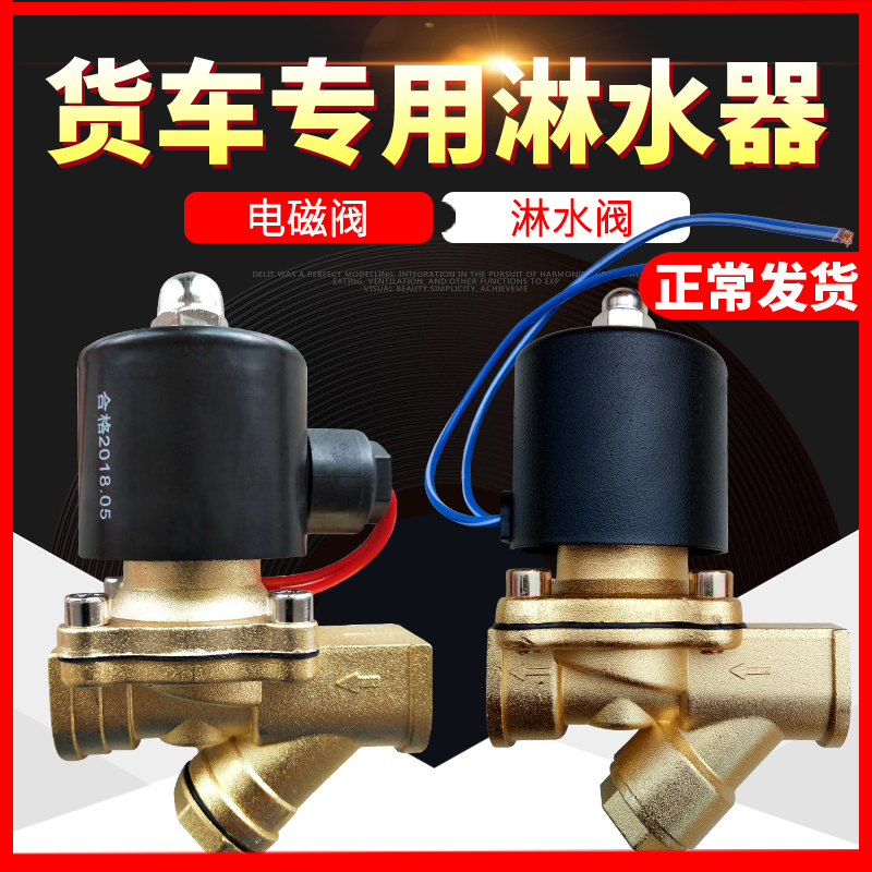 Truck electric shower valve 4 minutes 24V solenoid valve gate drip water tank water tank water tank water tank Electronic switch drain control valve-Taobao