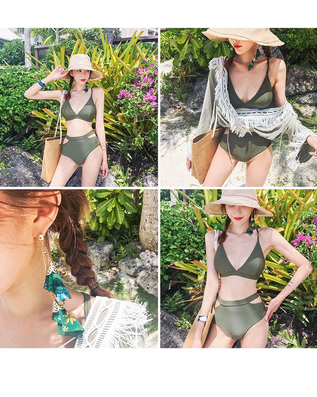 Hàn Quốc gợi cảm đã mỏng mảnh ngực nhỏ bikini bikini áo tắm nữ bikini tụ tập mùa xuân nóng du học sinh - Bikinis